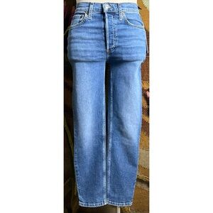 Re/Done Redone 90’s High Rise Ankle Crop Jeans 25